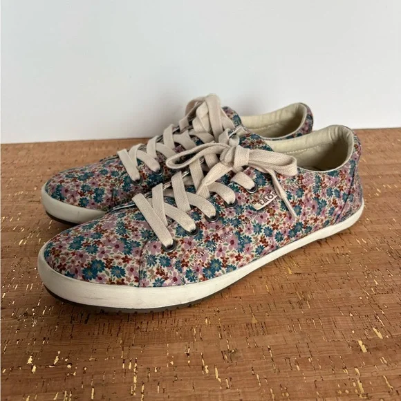 Taos Floral Casual Lace Up Sneakers Shoes - Picture 1 of 8